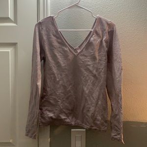 Victoria Secret low cut v neck long sleeve, size L